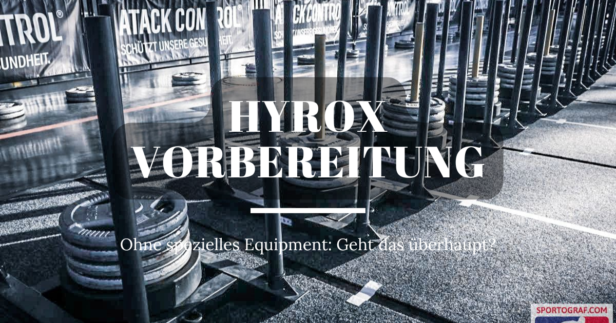 HYROX Sled Push Station kurz vor dem Start – Schlitten warten auf den Einsatz