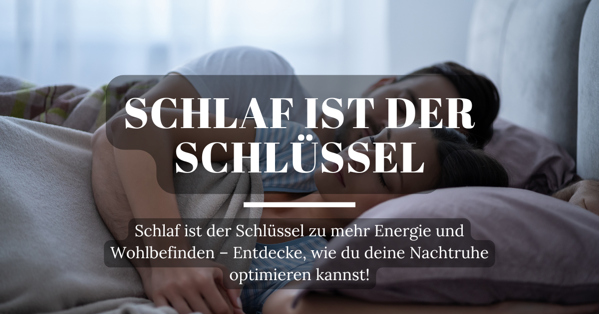 Ein Ehepaar kuschelt sich zusammen und schläft friedlich im Bett, was für eine erholsame Nachtruhe steht.