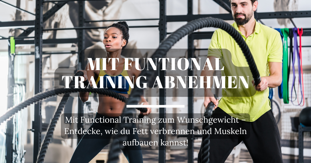 Ein Mann und eine Frau schwingen jeweils ein Battle Rope während eines intensiven Functional Trainings.