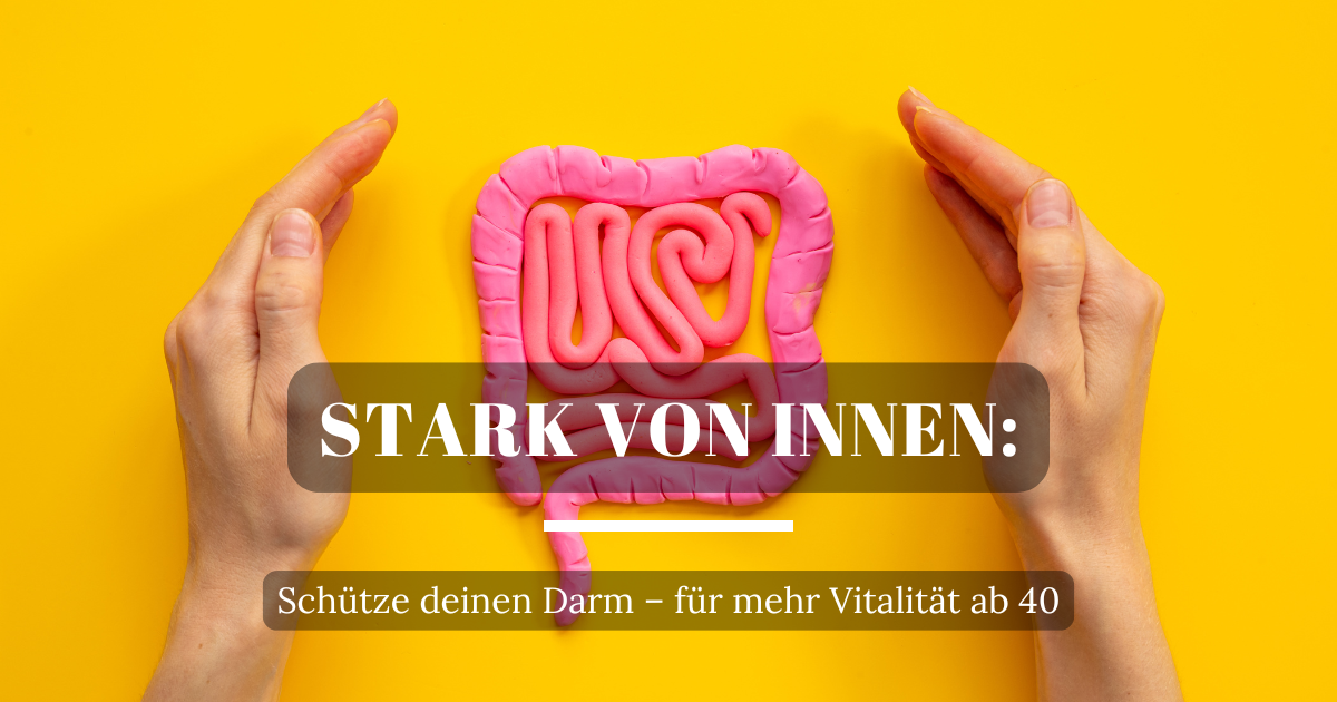 Zwei Hände halten schützend ein anatomisches Modell des menschlichen Darms