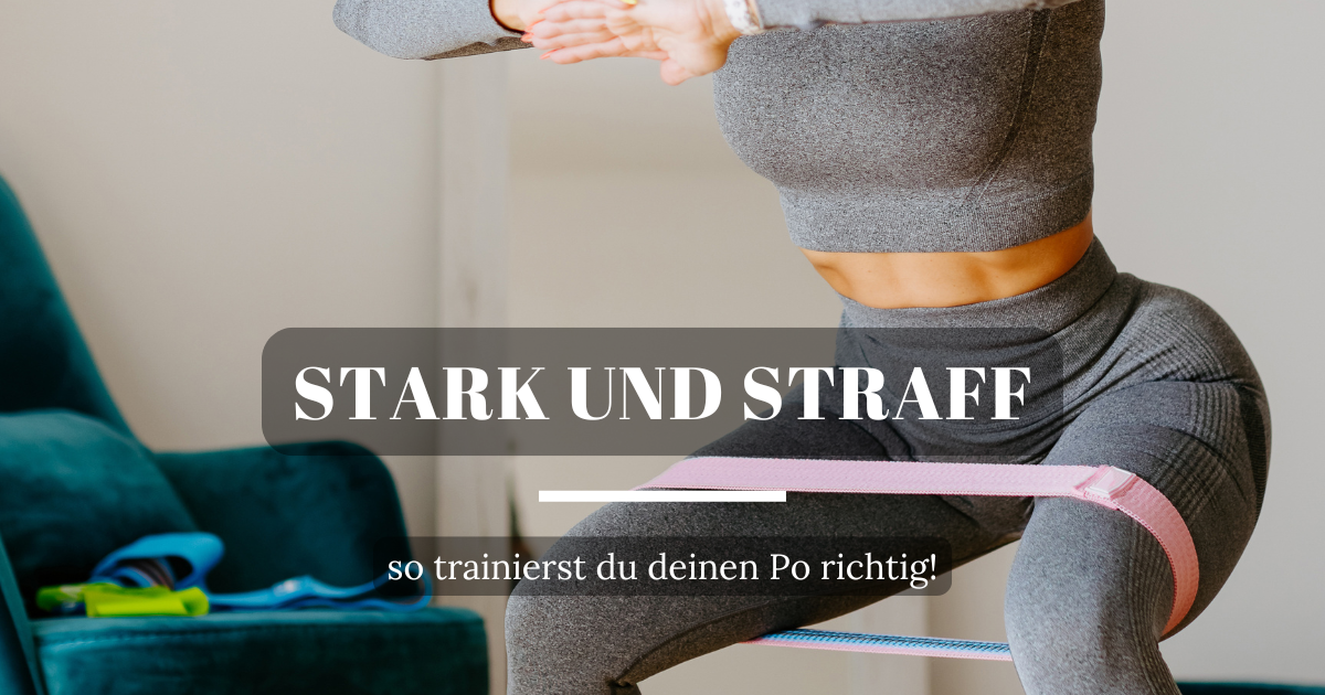 Frau im Squat mit Minibands im Sportoutfit – eine effektive Übung für den Po.