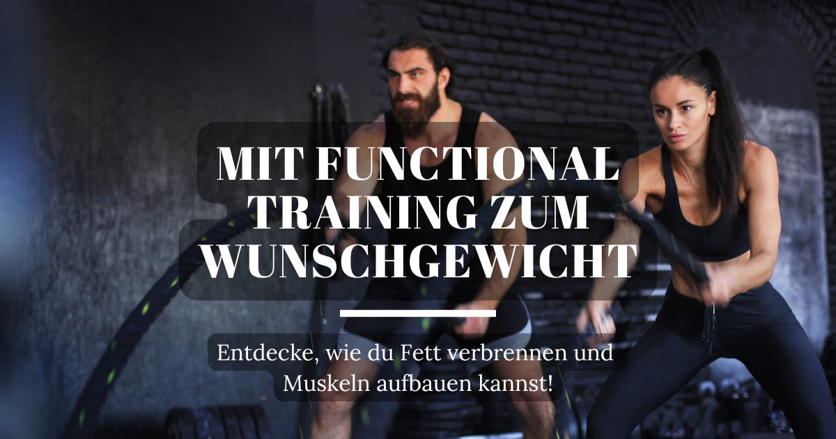 Ein Mann und eine Frau schwingen jeweils ein Battle Rope während eines intensiven Functional Trainings.