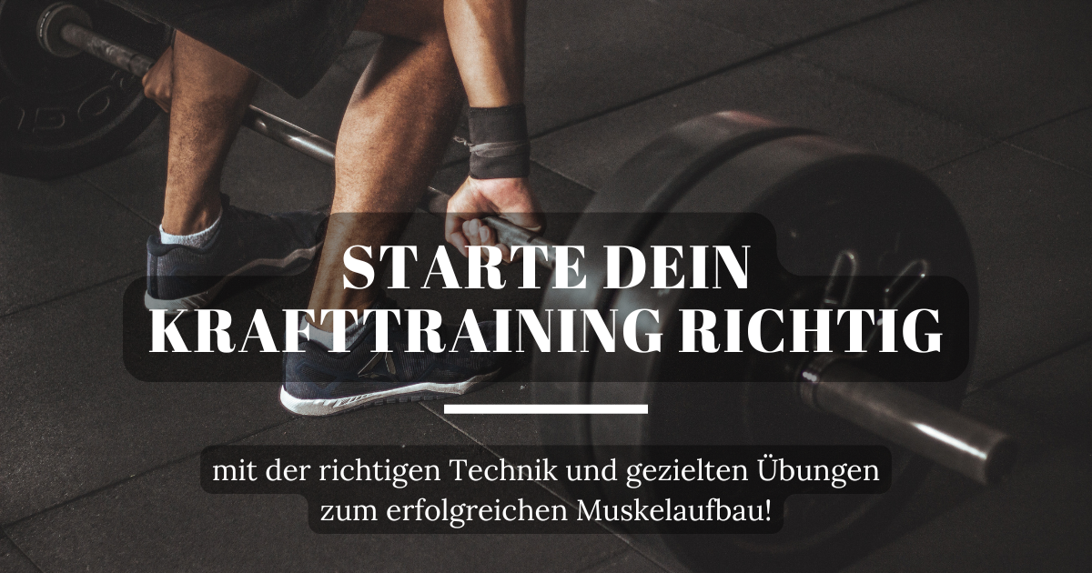 Ein Mann bereitet sich auf einen Deadlift mit einer Langhantel vor, um die richtige Technik und Kraft für den Muskelaufbau zu nutzen.