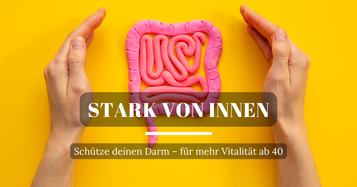 Zwei Hände halten schützend ein anatomisches Modell des menschlichen Darms