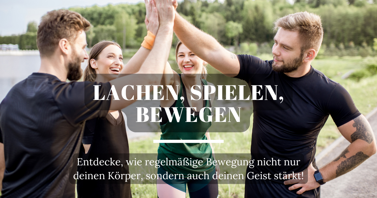 Junge Menschen spielen auf einer Wiese mit einem aufblasbaren Wasserball Fußball – eine Darstellung von Spaß, Bewegung und positiver Energie.
